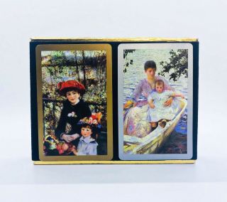 Congress Playing Cards Double Deck Vintage In Velvet Box - Renoir & Tarbell Art