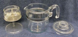 Vintage Pyrex Flameware Glass Coffee Percolator 6 Cup Pot Complete 7756 In Usa