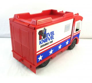 Vintage Evel Knievel SCRAMBLE VAN Complete w/Box,  Accessories Ideal Toys 1973 3