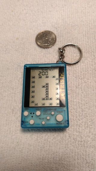 Vintage 1996 Tetris Jr.  Game - Key Ring - - -
