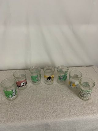 Welch’s Looney Tunes Vintage 1994 Collector Series Jars Set Of 7 Glasses
