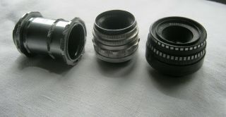 Vintage Meyer - Optic Gorlitz Domiplan and Carl Zeiss f2.  8 50 Lenses For Exakta 2