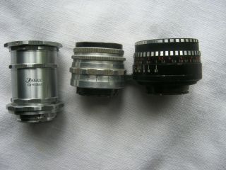 Vintage Meyer - Optic Gorlitz Domiplan and Carl Zeiss f2.  8 50 Lenses For Exakta 3