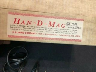 Vintage Han - D - Mag Double Ended Probe Tape Deck Demagnetizer 115v 4