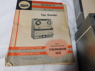 Vintage Webcor ' Regent II ' Portable Reel to Reel Tape Recorder,  Microphone EC 4