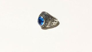 Vtg 1980 Sk & F Sterling Silver Our Lady Of The Miraculous Medal Class Ring