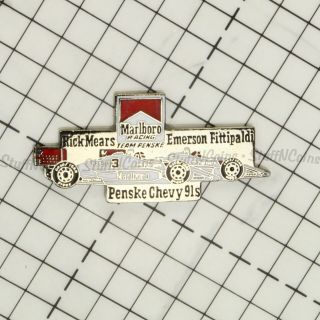 Rick Mears Emerson Fittipaldi Penske Chevy 91s Marlboro - Vintage Lapel Pin