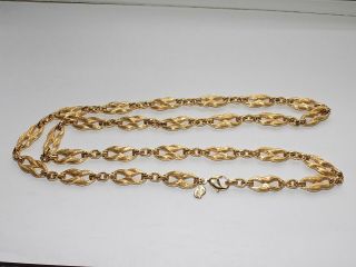 Authentic Vintage Christian Dior Germany 90 Cm Long Link Necklace