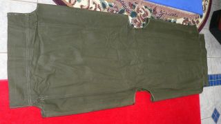 Vintage Green Canvas For Wood Army Cot But 1955 Date