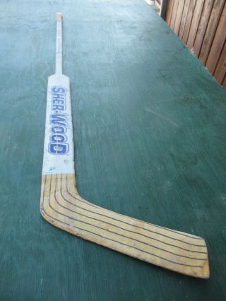 Vintage Wooden 56 " Long Hockey Stick Goalie Sher - Wood Pmpg 459k