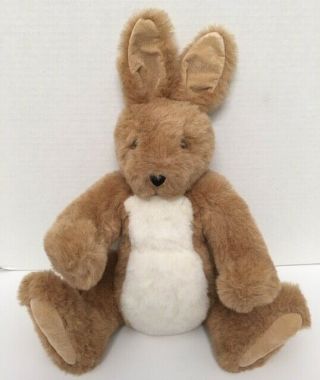 1995 Vermont Teddy Bear Company Bunny Rabbit Jointed 14 " Brown Plush Vintage
