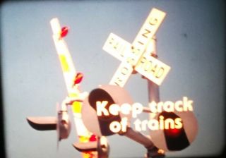 Vintage 16mm film - KEEP TRACK OF TRAINS - Train accidents in Iowa - Great COLOR 2