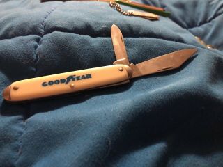 Vintage Goodyear 2 Blade Pocket Knife Made In Usa - Advertising Sign