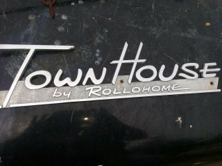 Vintage Town House Rollohome Trailer Emblem 16 " Long Look