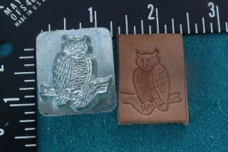 Leather Tools/ Vintage Craftool Usa 2d/3d 1 " Stamp 8382 Owl
