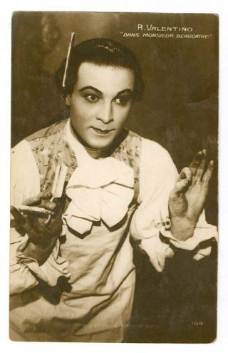 Silent Movie Actor Rudolph Valentino Vintage Photo Postcard