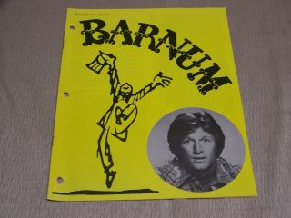 Vintage " Barnum " Theater Playbill Signed By Gary Sandy And Beth Williams