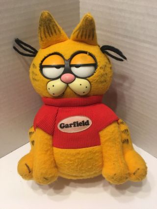 Vintage Garfield 9 " Plush Talking Pull String Grumpy 1983