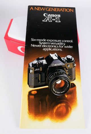 Vintage Canon A - 1 35mm Slr Camera Sales Brochure Instruction Guidebook
