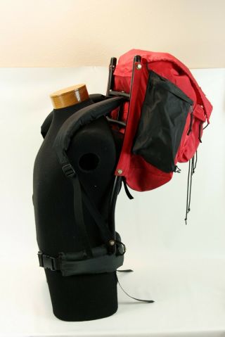 Vintage Rei Backpack And Solid Rigid Frame Black And Red Padded Straps
