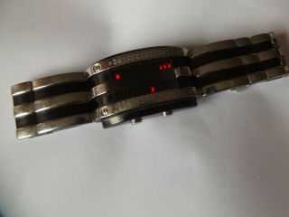 A Vintage Gents Storm Mk 2 Circuit Watch Black And Silver With Red Illumination