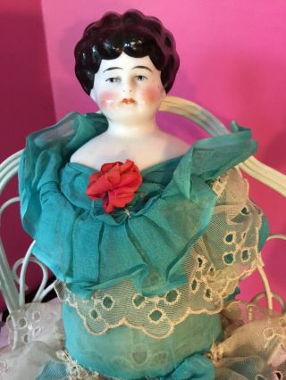 Antique 12 - Inch Brunette China Head Doll Outfit