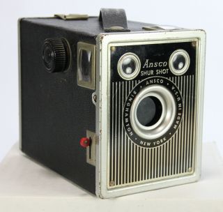 Vintage Ansco Shur Shot Box Camera,  Dated 7 - 48