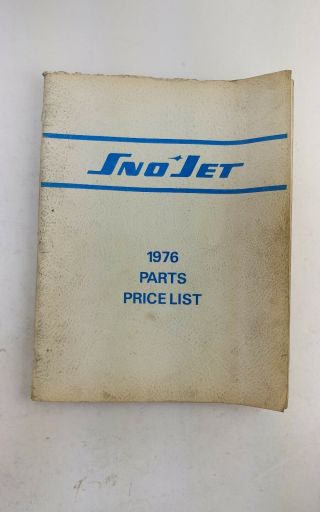 Vintage Oem 1976 Sno Jet Snowmobile Parts Price List Fast