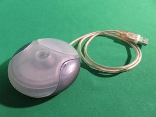 Vintage Oem Apple Usb " Hockey Puck " Mouse For Imac M4848 Clear/gray 1998