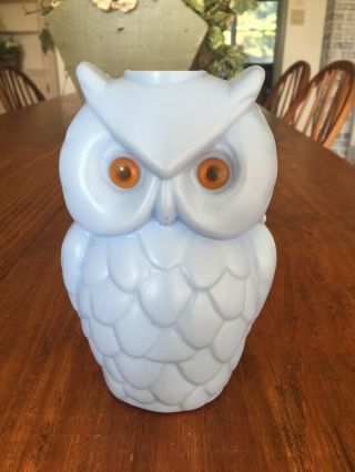 Vintage Blue Owl Replacement Blow Mold Party String Light Patio Camper Rv