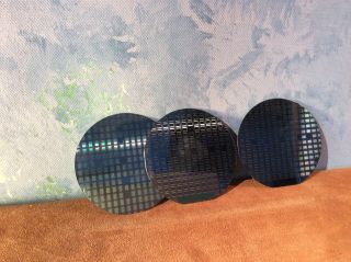 Three Rare Vintage 3” Silicon Wafers From The 1970s
