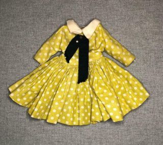 Vintage Little Miss Revlon Gold Polka Dot Dress,  Vg/ex