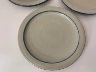 VINTAGE RED WING STONEWARE POTTERY DINNER PLATES (3) HEAVY CROCK STYLE MATERIAL 4