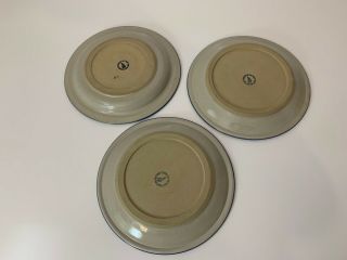 VINTAGE RED WING STONEWARE POTTERY DINNER PLATES (3) HEAVY CROCK STYLE MATERIAL 5