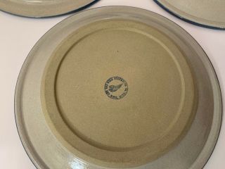 VINTAGE RED WING STONEWARE POTTERY DINNER PLATES (3) HEAVY CROCK STYLE MATERIAL 8