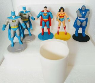 Vintage 1988 Burger King Cups - Dc Comics: Batman Superman Wonder Woman Darkseid