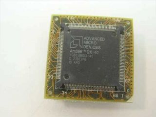 Amd Am386 Dx - 40 Vintage 386 40 Mhz Processor (ng80386dx - 40)