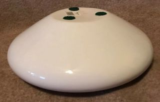 Vintage 1996 Haeger Pottery Large Round White Ceramic Vase 3