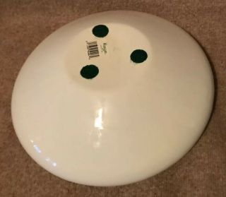 Vintage 1996 Haeger Pottery Large Round White Ceramic Vase 4
