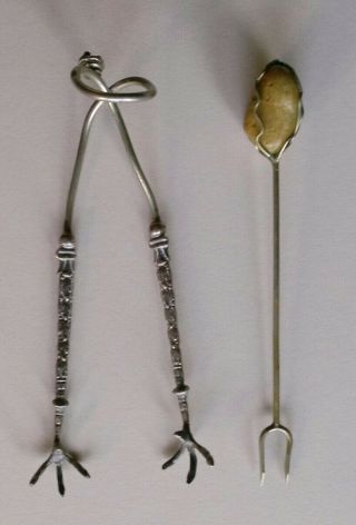 Vintage Metal Olive Picker Grabber Fork,  Bonus