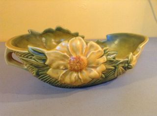 Vintage Antique Roseville Art Pottery - Poppy 430 - 10 " Bowl Large
