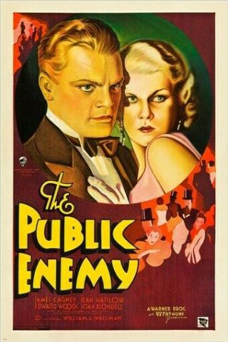 The Public Enemy Vintage Movie Poster 1931 Drama Intrigue James Cagney 24x36