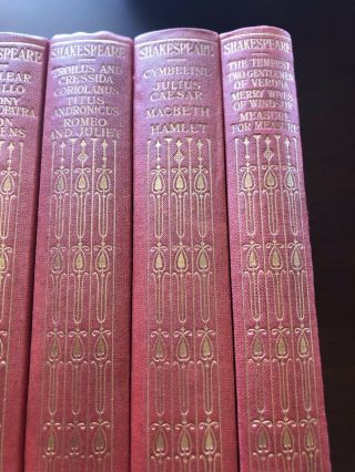 Vintage 10 - Book Set Pocket Falstaff Edition of Shakespeare ' s Complete 5