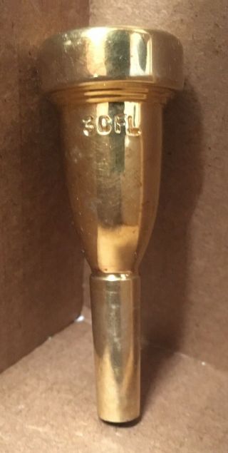 Vintage Vincent Bach Corp.  3cfl Gold Plated Mouth Piece Flugelhorn