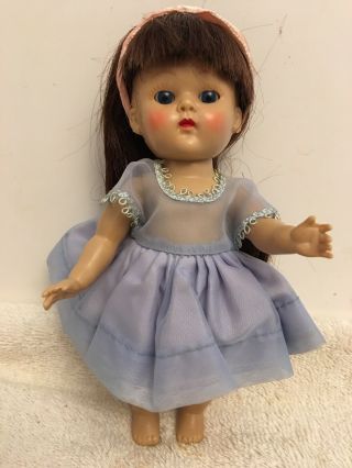 Vintage Dress For 8” Doll Ginny Muffie Pam Ginger Others No Doll Blue