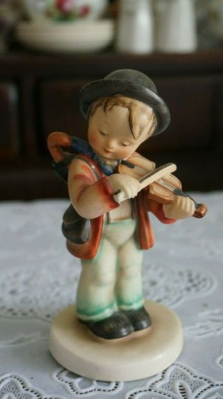 Vintage Rare Goebel Hummel Figurine The Boy Playing Violin Tmk - 1,  Germany