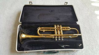 Vintage Vincent Bach Bundy H&a Selmer Brass Trumpet For Repair,  Case