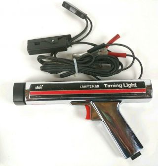 Vintage 1983 Sears Craftsman Chrome Inductive Timing Light Gun Model No.  28 - 2134