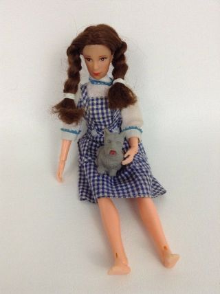 Mego Wizard Of Oz Doll Figure Dorthy With Dress And Dog Toto Vintage 1974
