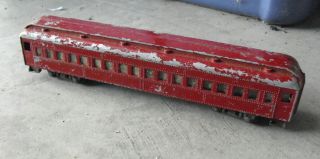 Vintage Ho Scale Diecast Metal Body Red Painted Passenger Car